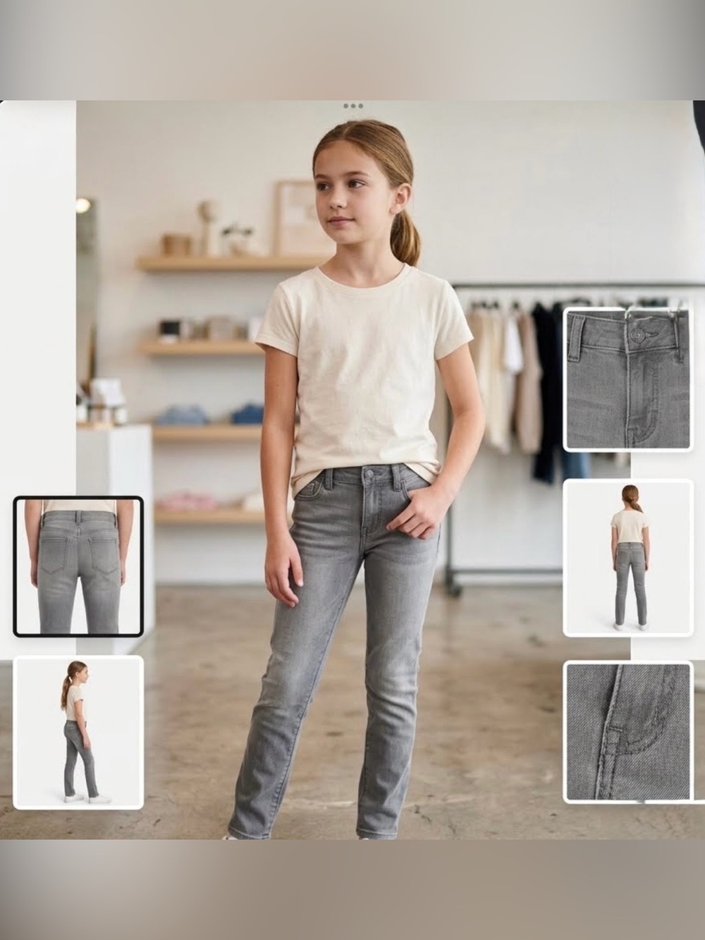 The Children Place Gray black slim jeans size 12